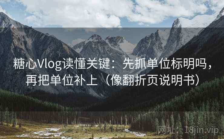 糖心Vlog读懂关键:先抓单位标明吗,再把单位补上(像翻折页说明书) 第2张 糖心Vlog读懂关键:先抓单位标明吗,再把单位补上(像翻折页说明书) 第2张